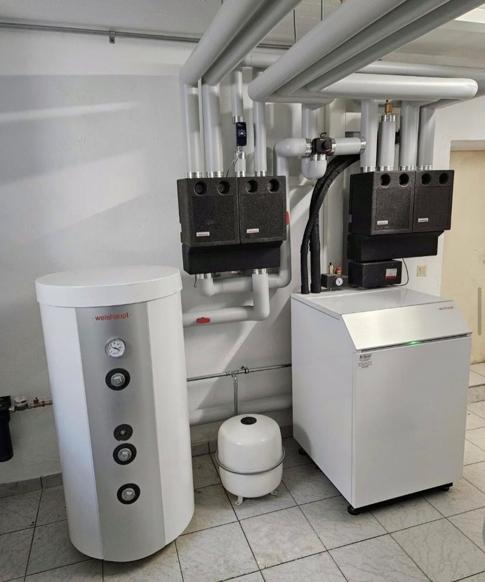Heizungsbau einer Luft-Wasser-Wärmepumpe in Geisenhausen 2